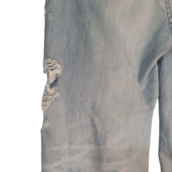 AGOLDE Vintage-Look‎ High-Waist pinch waist Distressed Straight-Leg Denim Jeans - Picture 8 of 13